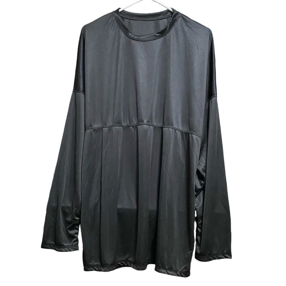 Spirit Jersey Black Liquid Knit Swim Top